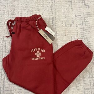 Fear of God Essentials Crimson Joggers